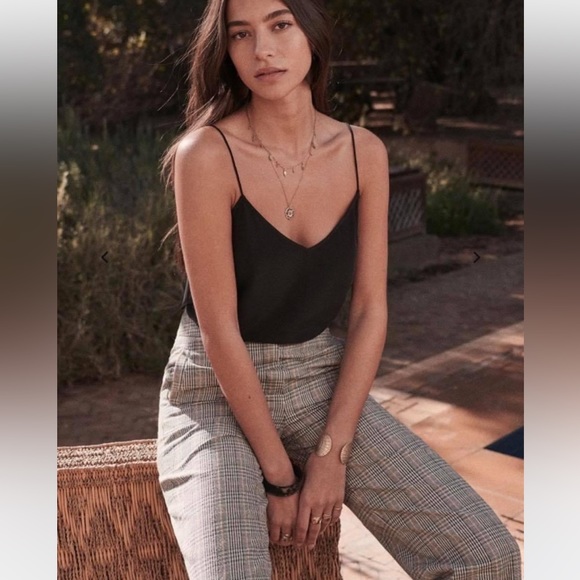 Women's Black and Gray Plaid Pants - Picture 2 of 9